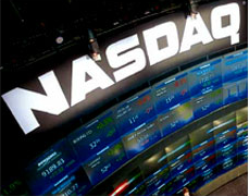 NASDAQ written above screens showing stocks